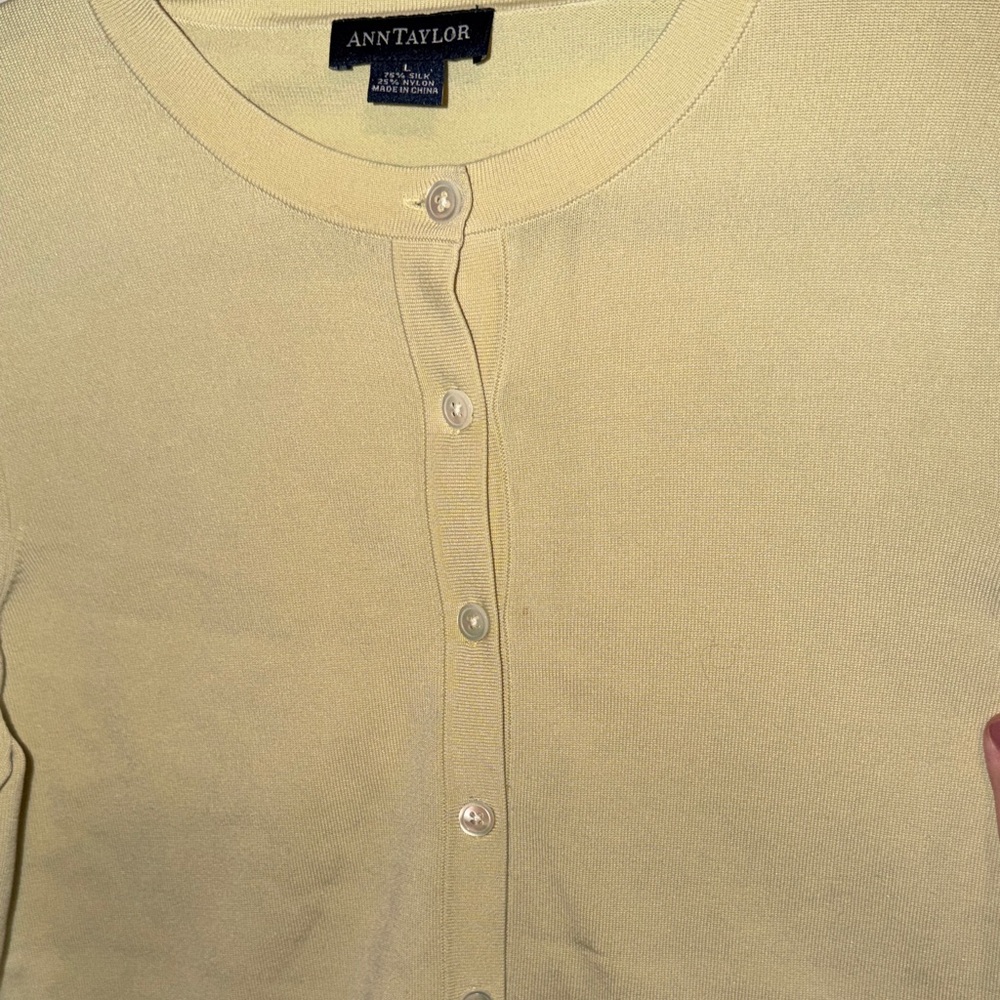 Ann Taylor Beige/cream Button-Down Cardigan - Picture 6 of 6